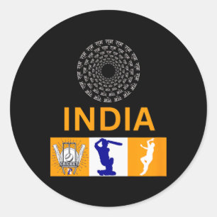 India Cricket Jersey India Cricket In Usa Ronde Sticker