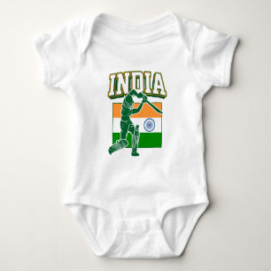 India Cricket met Indiase vlag Gift Romper