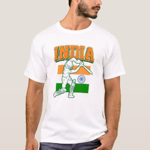 India Cricket met Indiase vlag Gift T-shirt
