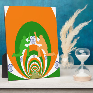 India Cricket Spirit Abstract Design Fotoplaat