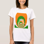 India Cricket Spirit Abstract Design T-shirt (Voorkant)