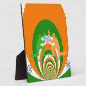 India Cricket Spirit: Abstract Ontwerp Fotoplaat (Zijkant)