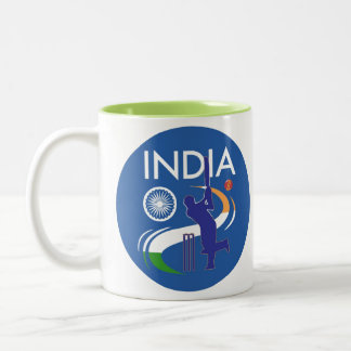 India Cricket Team Mug Tweekleurige Koffiemok