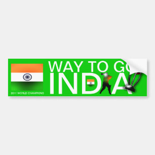 India Cricket World Champs Bumpersticker 2011