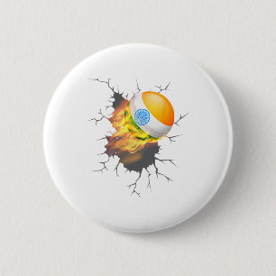 India Cricketfans T-shirt Fans Cadeau Kit Indiase  Ronde Button 5,7 Cm