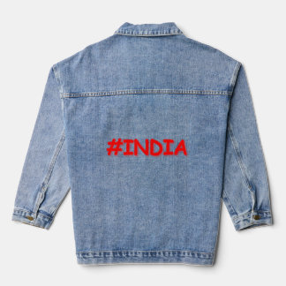 "#India" Cute Design. Bestel nu Denim Jacket