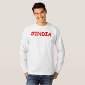 "#India" Cute Design. Bestel nu T-shirt (Voorkant volledig)