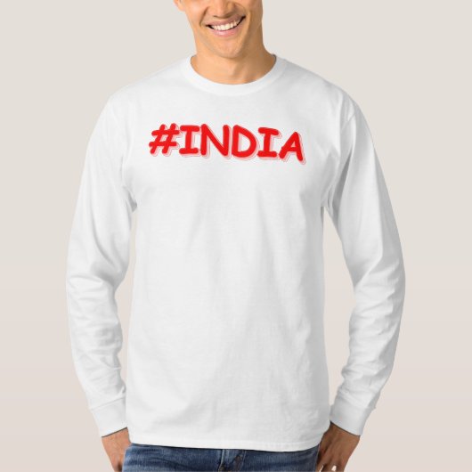"#India" Cute Design. Bestel nu T-shirt (Voorkant)