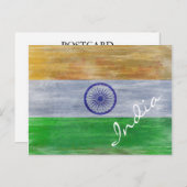 India distressed Indian flag Briefkaart (Voorkant / Achterkant)