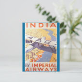 India door Imperial Airways Briefkaart (Staand voorkant)