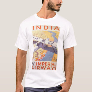 India door Imperial Airways T-shirt