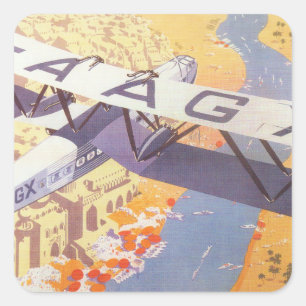India door Imperial Airways Vierkante Sticker