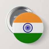 India Flag Design Pin Button (Voorkant /achterkant)