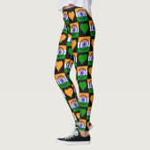 India Flag Heart Pattern Cute Patriotic Indian Leggings (Links)