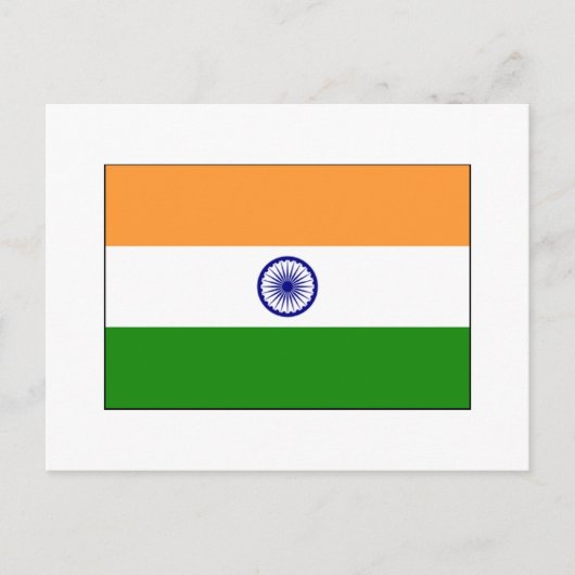India FLAG International Briefkaart (Voorkant)