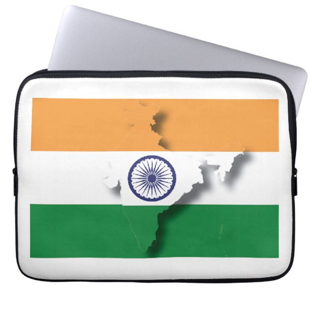 INDIA Flag Laptop Sleeve (Voorkant)