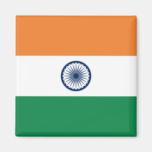 India Flag Magnet Magneet (Voorkant)