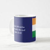 INDIA FLAG MAP Gepersonaliseerd Schriftblauw Koffiemok (Voorkant links)