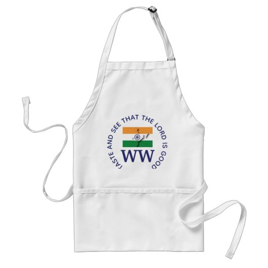 INDIA Flag | MONOGRAM | Schrift |  Standaard Schort (Voorkant)