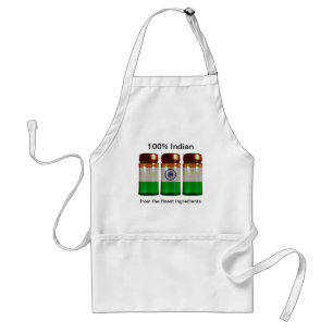 India Flag Spice Jars Apron Standaard Schort