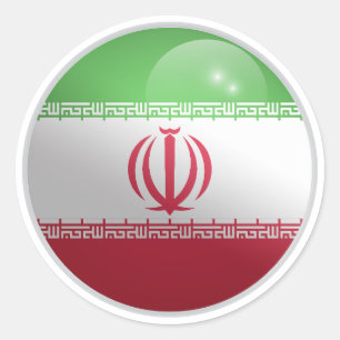 India Glossy Circle Flag Ronde Sticker