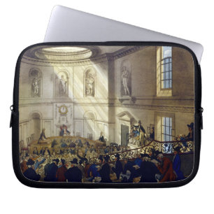 India House, The Sale Room, van 'Ackermann's Micr Laptop Sleeve