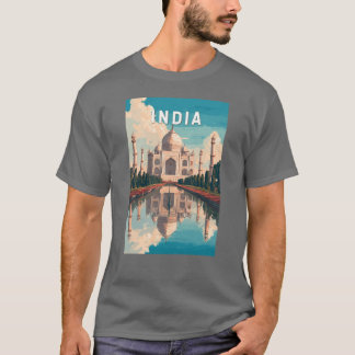 India IllustratieReis Kunst Vintage vrienden T-shirt