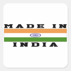 India in Design Vierkante Sticker