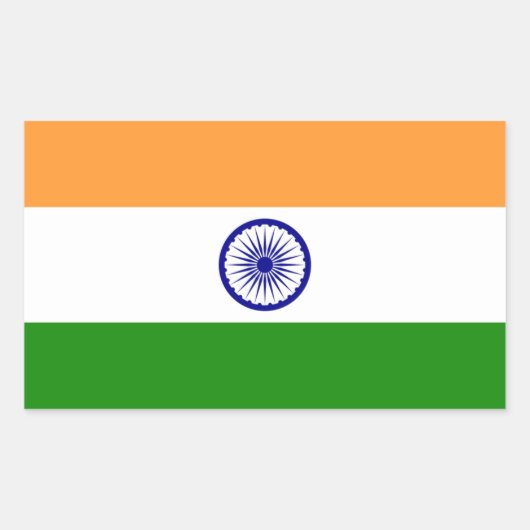 India IN Rechthoekige Sticker (Voorkant)