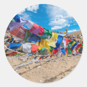 India, Jammu en Kasjmir, Ladakh, Namshangla Pass Ronde Sticker