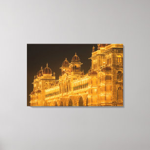 INDIA, Karnataka, Mysore: Majaraja's Paleis (b. 2 Canvas Afdruk