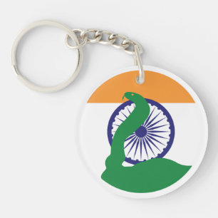 India Koning cobra Slang Indische Nationale Dieren Sleutelhanger