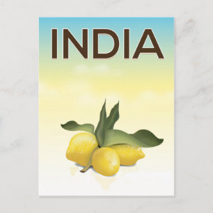 India Lemon-reisposter Briefkaart