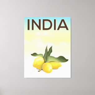 India Lemon-reisposter Canvas Afdruk