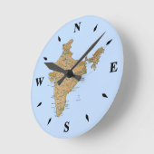 India Map Clock Ronde Klok (Hoek)