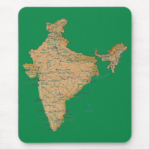 India Map Mousepad Muismat