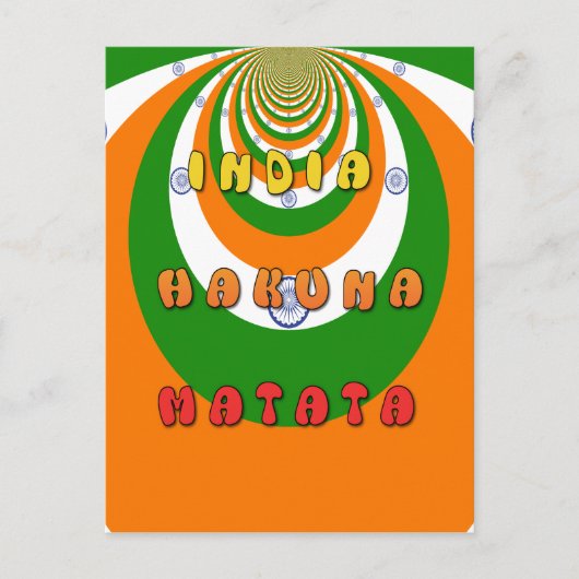 INDIA MATATA HAKUNA BRIEFKAART (Voorkant)