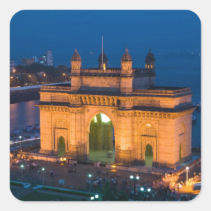 INDIA, Mumbai (Bombay): Gateway of India / Vierkante Sticker