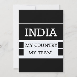 India My Country My Team Concept Kaart
