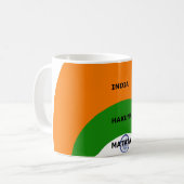 India Nationale Vlag Kleuren Design met "Hakuna Ma Koffiemok (Voorkant links)