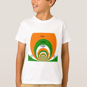 India Nationale Vlag Kleuren Design met "Hakuna Ma T-shirt