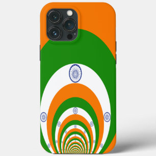 India Nationale Vlag Kleuren Kaleidoscoop iPhone 13 Pro Max Hoesje
