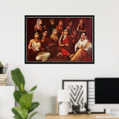 India Negentiende Eeuw Musici Poster (Thuiskantoor)