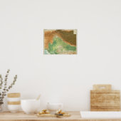 India noordwestelijke deel poster (Keuken)