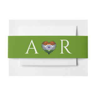 India paar bruiloft uitnodigingen wikkel