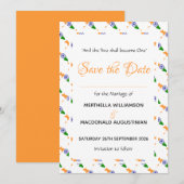INDIA Patriottische Trouwdag Speciale Viering ORAN Save The Date (Voorkant / Achterkant)