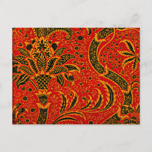 India,  patroon van William Morris Briefkaart
