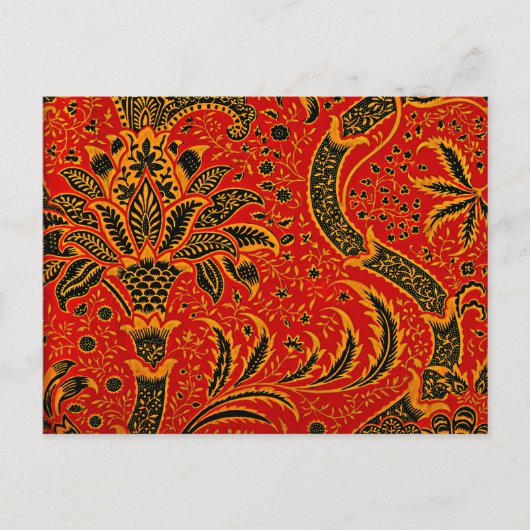 India,  patroon van William Morris Briefkaart (Voorkant)