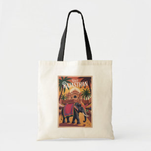 India Rajasthan Illustratie Reis Kunst Vintage Tote Bag