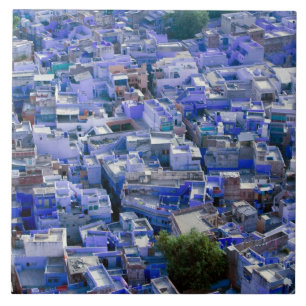 INDIA, Rajasthan, Jodhpur: Blauwe stad Jodhpur Tegeltje